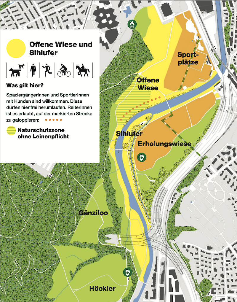 Die Nutzungsordnung mit verschiedenen Zonen kommt den unterschiedlichen Bedürfnissen entgegen.