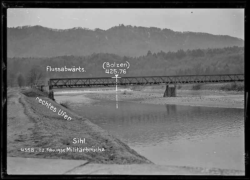 Militärbrücke 1935 (Foto: BAZ)