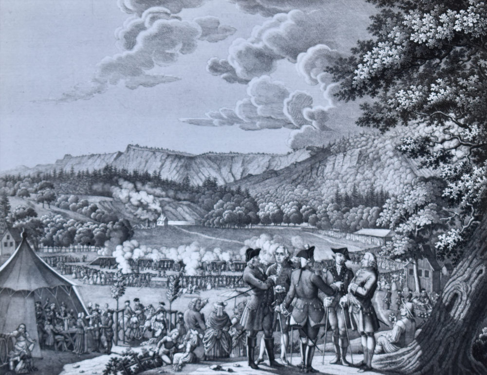 Militärische Übung auf der Allmend, 18. Jahrhundert (Foto: OMW)